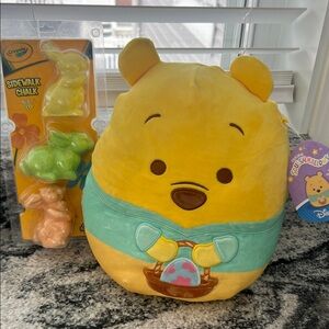 Disney Winnie the Pooh Easter Squishmallow with Bunny Chalk - New